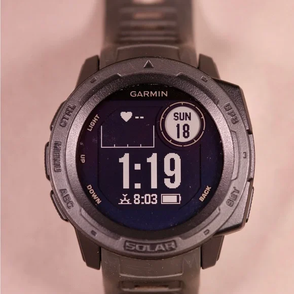 Garmin Black Instinct Solar Smartwatch - Picture 2 of 5